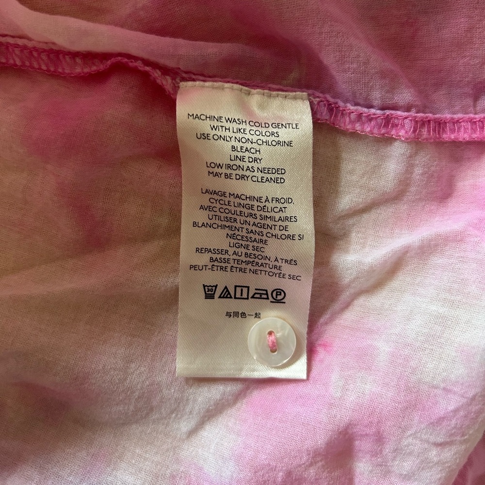 Pilcro and the Letterpress 'The Cate’ Classic Tie-Dye Button Down Shirt size 1x - Picture 5 of 6